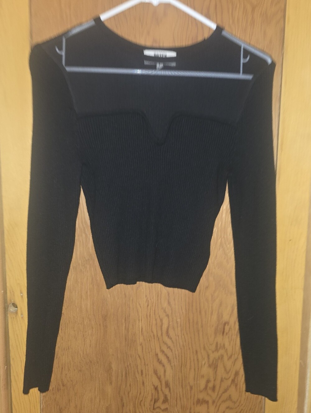 New no tags madden NYC large black ribbed stretchy sweater